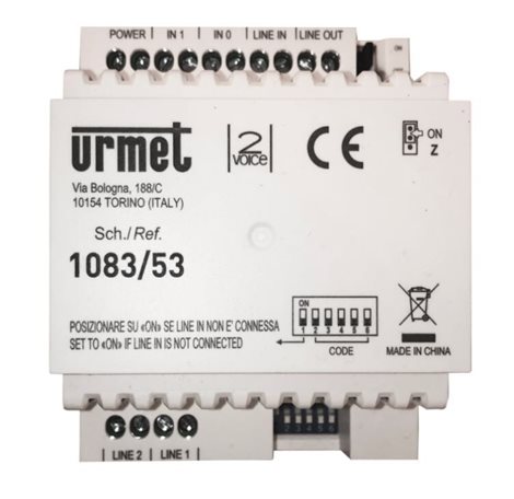 1083/53 Interface pro 2 vstupy a 2 stoupačky, 4 DIN moduly