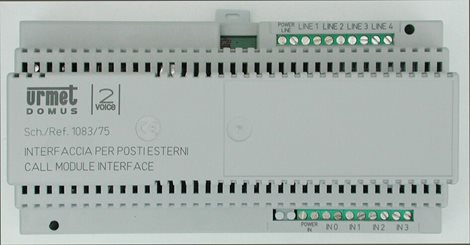 1083/75 Interface pro 4 vchody a 4 stoupačky, 10 DIN modulů