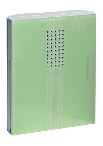 43156 Elektronický gong CROMA 50, zelený, ~/=8-12 V, (baterie 4x1,5 V - LR14/C), 3 melodie