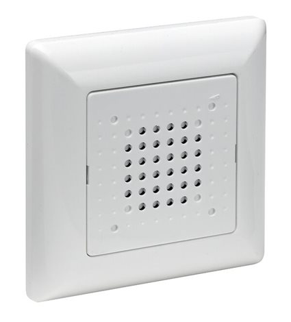 43721 Bzučák pro zapuštěnou montáž UP - SU 120 ws, ~/=8-12 V, 0,21 A, 80dB(A),bílý, 80x80x48 mm