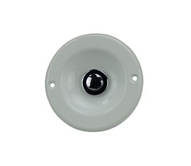 64145 Miskové tlačítko KS 2077 WS SI, chrom - bílá