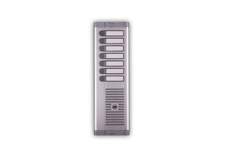 925/107 Tlačítkový panel s prostorem pro hlasovou jednotku, 7 tlačítek, 1 sloupec