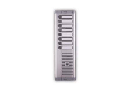 925/108 Tlačítkový panel s prostorem pro hlasovou jednotku, 8 tlačítek, 1 sloupec