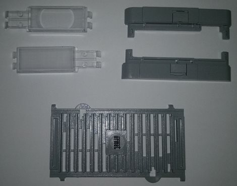 925/751 Lišta spodní a vrchní, 1 sloupec (šedá)