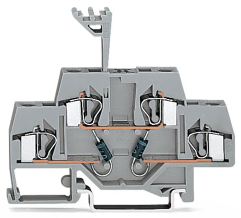 281-635/281-489 Svorka pro moduly dvoupatrová, Šedá 1
