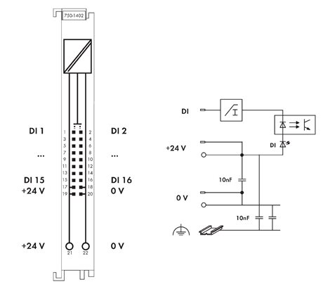 750-1402 16kanálový binární vstup DC24V,3ms,Spínání k minu 2