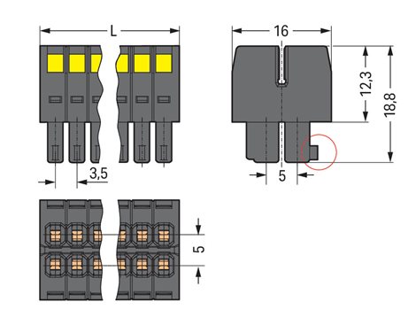 713-1103 1vodičová pružinová svorkovnice, 2řadá, CAGE CLAMP®, černá 1