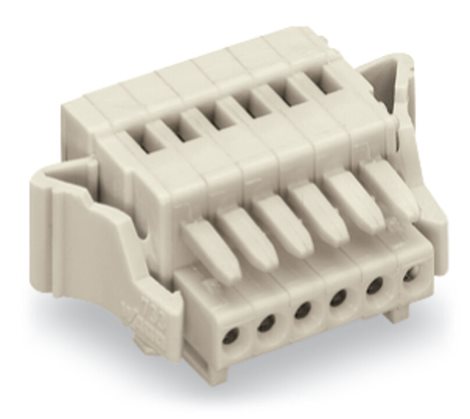 733-112/037-000 1vodičová pružinová svorkovnice, CAGE CLAMP®, světle šedá 1