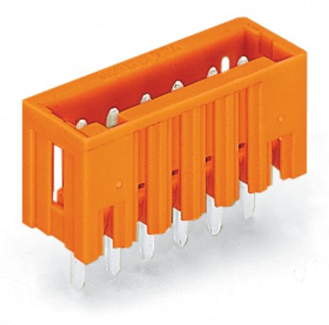 734-234 Konektor s pájecími piny THT, pájecí kontakt 1,0 × 1,0 mm rovné provedení, oranžová 1