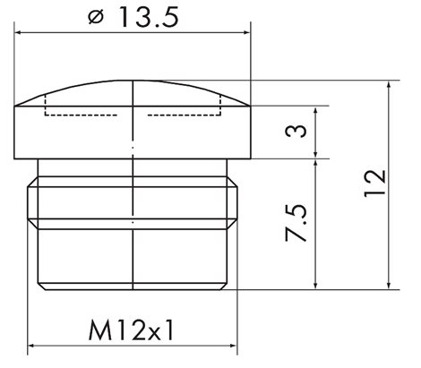 756-8102 Ochranná krytka M12 2
