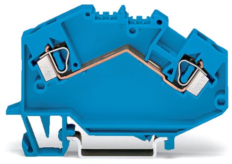 781-604 2vodičová průchozí svorka 4 mm², modrá 1