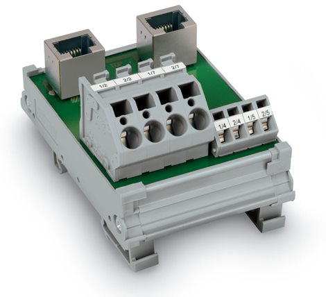 289-966 Propojovací modul s přípojkou RJ-45 a svěracím třmenem stínění 1