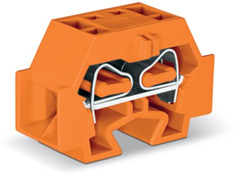 262-356 Kompaktní 4vodičový zakončovací modul, Bez tlačítka, Oranžová