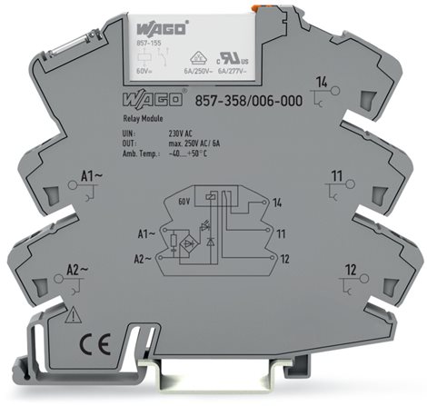 857-358/006-000 Reléový modul AC 230 V, Šedá 1