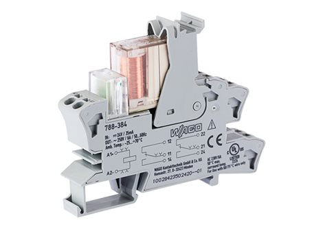 788-384 Reléový modul, s nuceně vedenými kontakty 24 V DC, Šedá 1