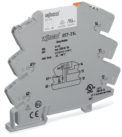 857-314 Reléový modul 24 V DC, Šedá 1
