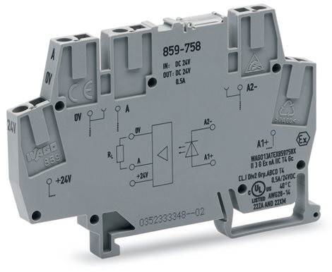 859-758 Modul s optočlenem 24 V DC, Šedá 1