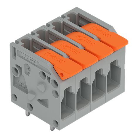 2604-1102 Svorka na desky plošných spojů Páčka 4 mm² Rozteč 5 mm 2pól. 1