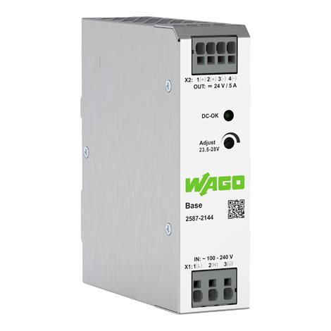 2587-2144 Napájení v přepínaném režimu; Základna; 1fáze; 24 VDC výstupní napětí; 5 A výstupní proud; 2