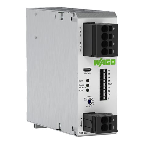 2685-2001/100-240 Nabíjecí a kontrolní jednotka UPS; Vstupní napětí 24 V DC; Výstupní napětí 24 V DC 1
