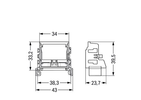 221-549/002-006 Upevňovací adaptér pro 10vodičové konektory Řada 221 – 4 mm², Modrá 2