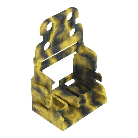 221-529/000-053 Upevňovací adaptér s odlehčením tahu pro 10 vodičové konektory řada 221 – 4 mm², tma 1