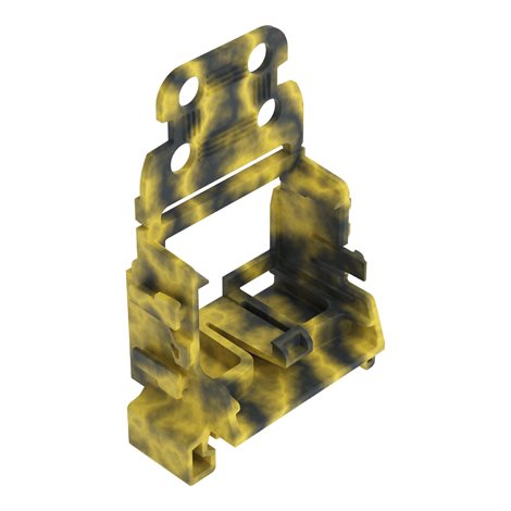 221-549/000-053 Upevňovací adaptér s odlehčením tahu pro 10 vodičové konektory řada 221 – 4 mm², tma 1