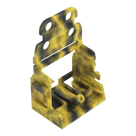 221-509/000-053 Upevňovací adaptér s odlehčením tahu pro 10vodičové konektory řada 221 – 4 mm², tmav 1