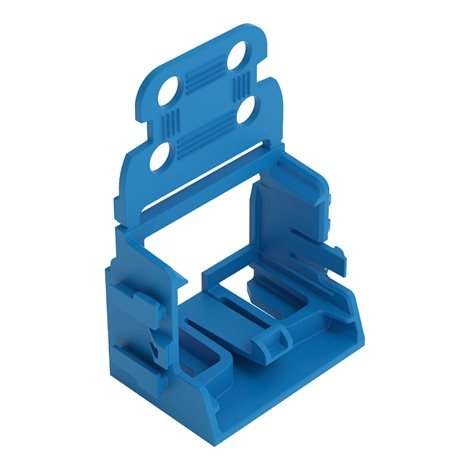 221-509/000-006 Upevňovací adaptér s odlehčením tahu pro 10vodičové konektory Řada 221 – 4 mm², modr 1
