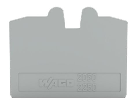 2050-1291 Koncová bočnice a separátor, tloušťka 1,1 mm, šedá
