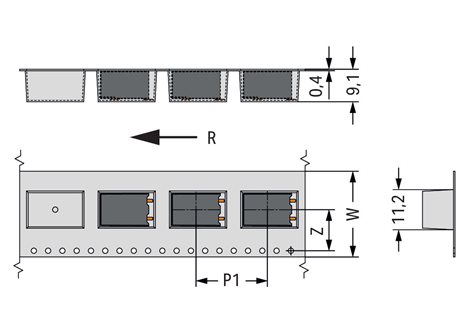 2086-3202/700-650/997-604 Svorka na desky plošných spojů SMD, tlačítko 1,5 mm², bílá 2