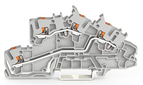 2203-7642 Instalační patrová svorka s ovládacím tlačítkem 2,5 mm2, Šedá 1