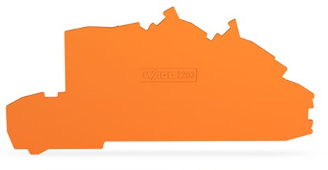 2203-7692 Koncová bočnice a separátor Tloušťka 0,8 mm, Oranžová
