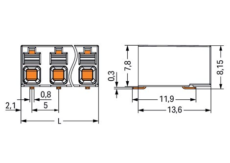 2086-3202/700-650/997-604 Svorka na desky plošných spojů SMD, tlačítko 1,5 mm², bílá 3