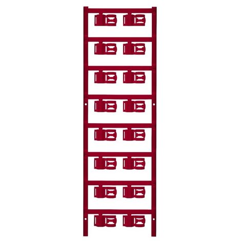 SFC 3/12 MC NE RT SlimFix Clip, Označení vodičů a kabelů, 3.5 - 7 mm, 12 x 12.5 mm, Červená