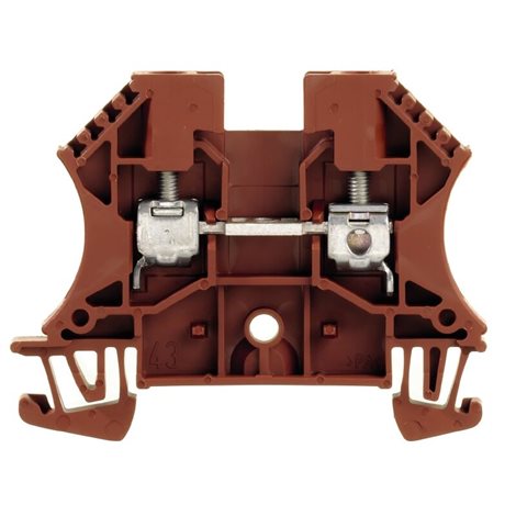 WDU 4 BR Průchozí svorka, Šroubové připojení, 4 mm², 800 V, 32 A, Hnědá