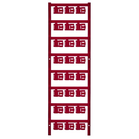 SFC 2.5/12 MC NE RT SlimFix Clip, Označení vodičů a kabelů, 4 - 6 mm, 12 x 9.3 mm, Červená