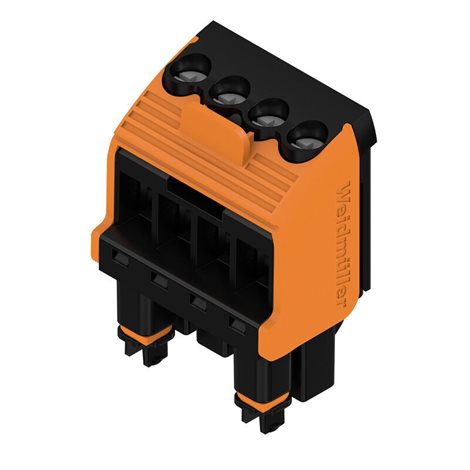 BHZ 5.00/04/90LH BK/OR Zásuvný konektor PCB plug in Oranžová uvolňovací páčka BHZ 5.00/04/
