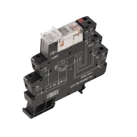 TRS 230VAC RC 2CO TERMSERIES, Reléový modul, Počet kontaktů: 2 CO contact AgNi, Jmenovité 