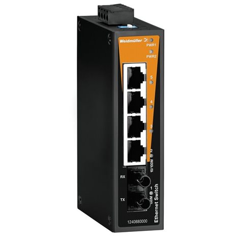 IE-SW-BL05-4TX-1ST Síťový spínač, neřízený, Fast Ethernet, Počet portů: 4x RJ45, 1 * ST mu