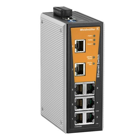 IE-SW-VL08MT-8TX Síťový spínač, řízený, Fast Ethernet, Počet portů: 8x RJ45, IP30, -40 °C.