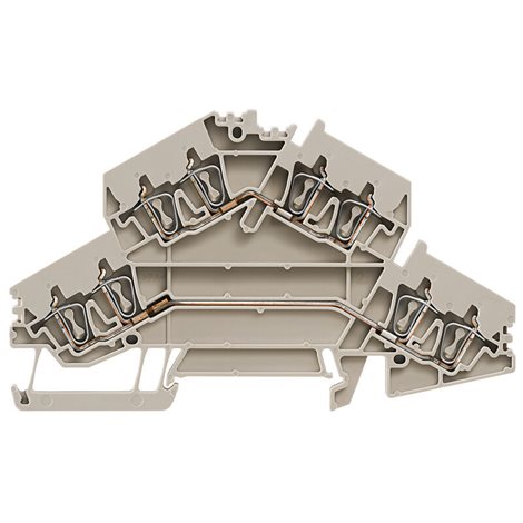 ZDK 2.5-2/4AN Svorka se dvěma vrstvami, Připojení s kotevní svorkou, 2.5 mm², 800 V, 22 A, Béžová