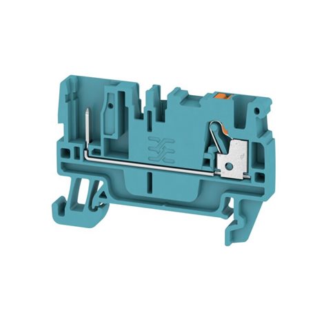 APGTB 2.5 FT 2C/1 BL Průchozí svorka, PUSH IN, 2.5 mm², 800 V, 24 A, Modrá