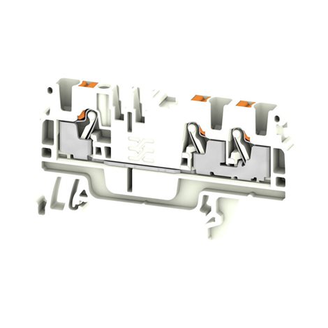 A3C 2.5 WT Průchozí svorka, PUSH IN, 2.5 mm², 800 V, 24 A, Bílá