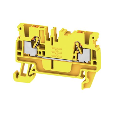 A2C 2.5 YL Průchozí svorka, PUSH IN, 2.5 mm?, 800 V, 24 A, žlutá