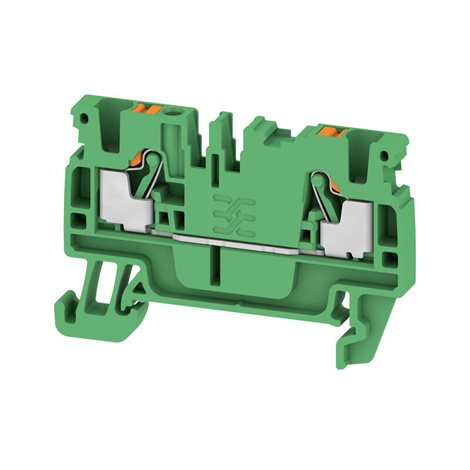 A2C 2.5 GN Průchozí svorka, PUSH IN, 2.5 mm², 800 V, 24 A, Zelená