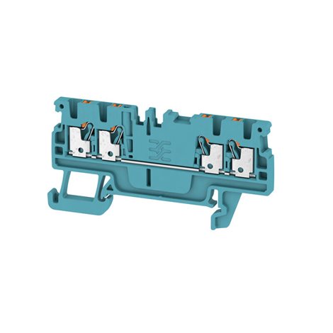 A4C 1.5 BL Průchozí svorka, PUSH IN, 1.5 mm², 500 V, 17.5 A, Modrá