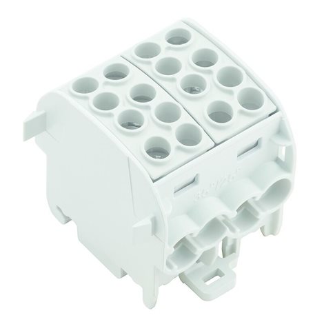 WPD 202 4X35/4X25 GY Svorka k rozvádění napájení, šroubové připojení, světle šedá, 35 mm², 202 A