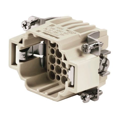 HDC HDD 24 MC HDC vložka, Zástrčný, 250 V, 10 A, Počet pólů: 24, Nalisované připojení, Velikost: 3
