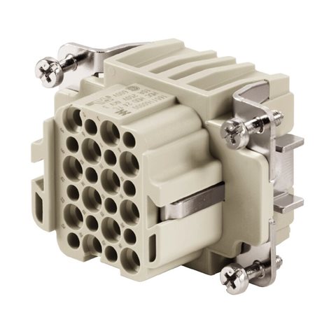 HDC HDD 24 FC HDC vložka, Zásuvka, 250 V, 10 A, Počet pólů: 24, Nalisované připojení, Velikost: 3